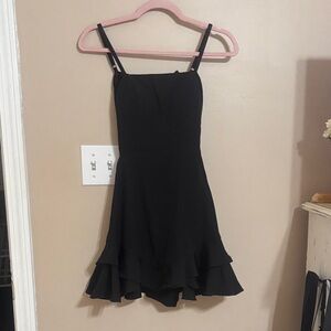 Elegant Black Sleeveless Dress Pear Moon